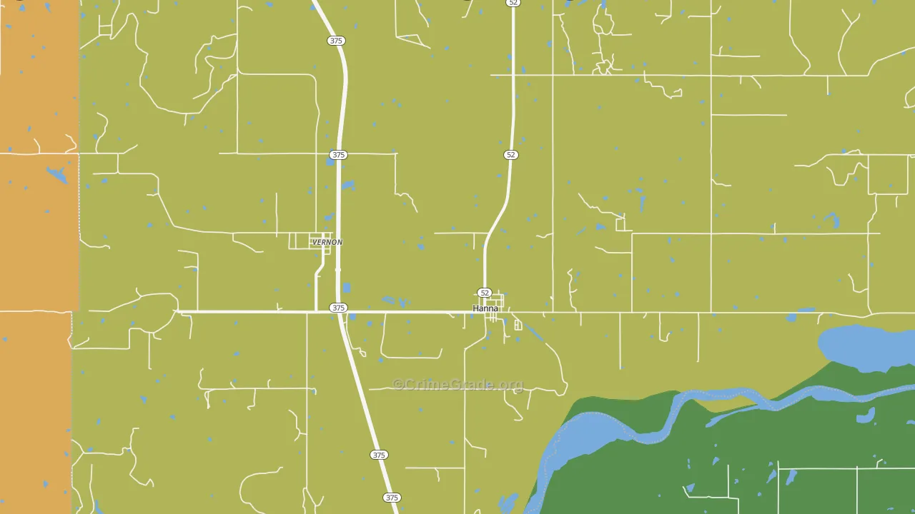 74845, OK Map of Theft Rates