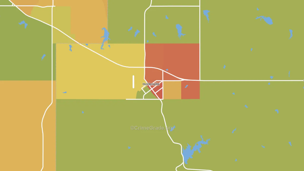 74848, OK Map of Theft Rates