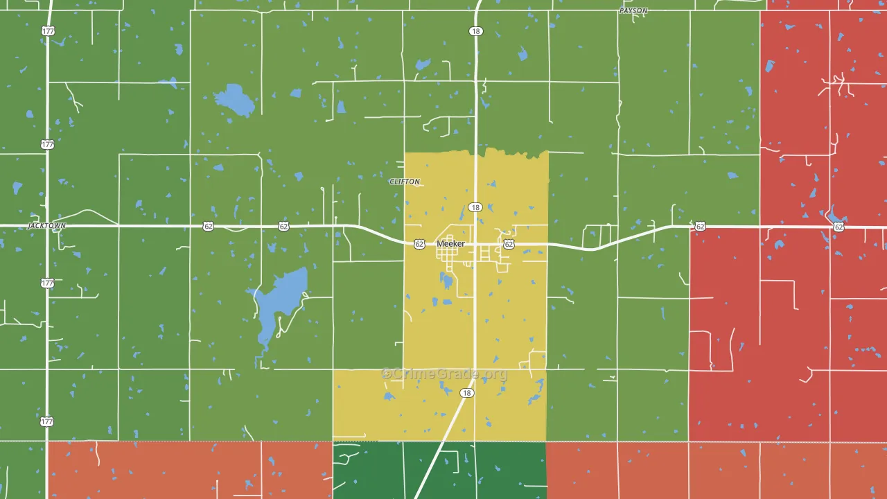 74855, OK Map of Theft Rates