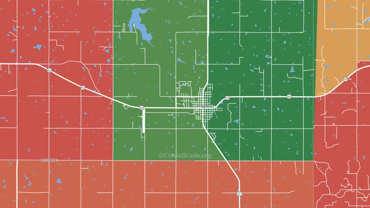 74864, OK Map of Theft Rates