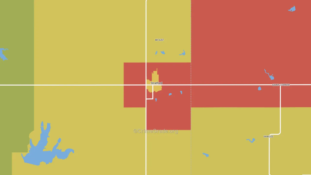 74872, OK Map of Theft Rates