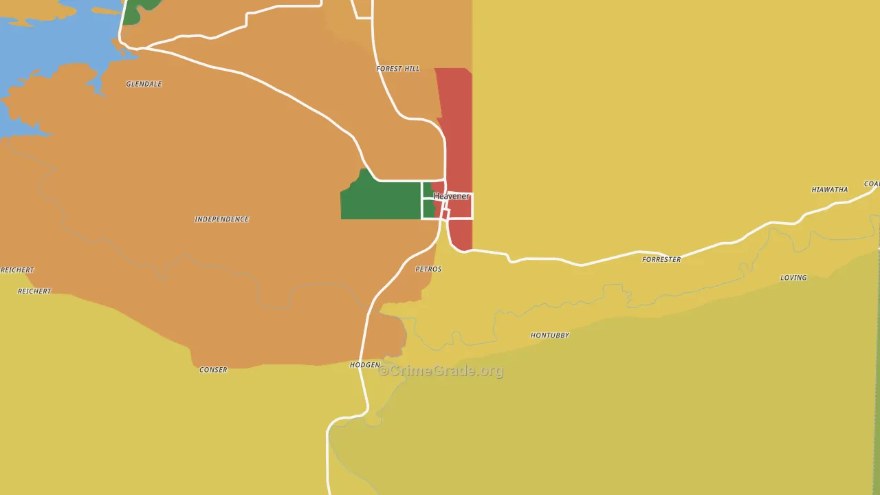 74937, OK Map of Theft Rates