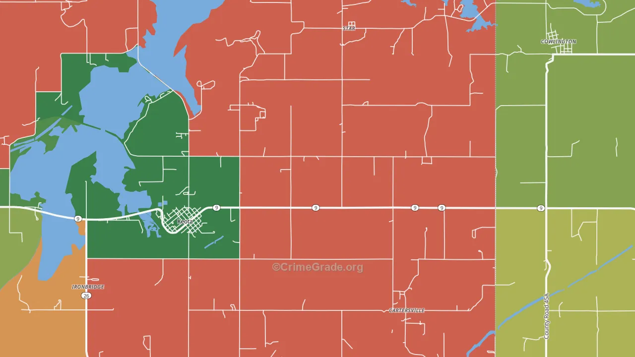74941, OK Map of Theft Rates