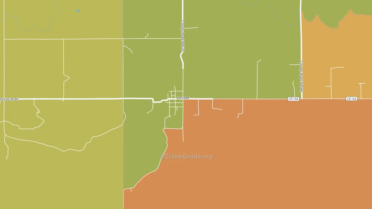 74942, OK Map of Theft Rates