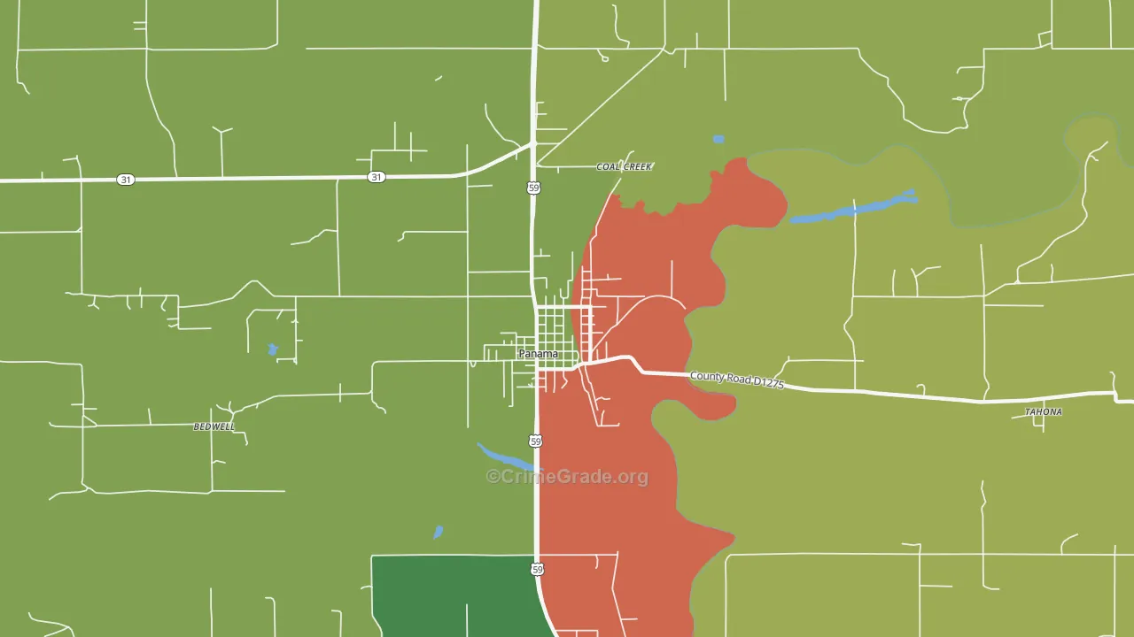 74951, OK Map of Theft Rates