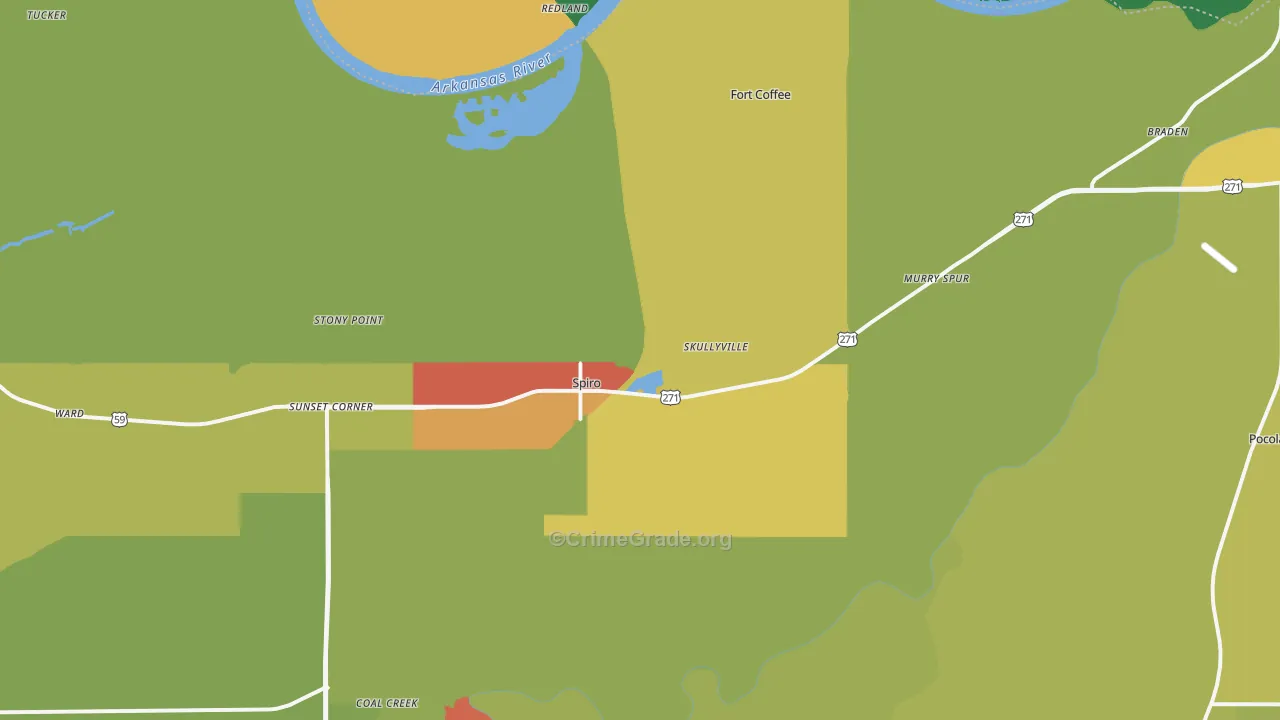 74959, OK Map of Theft Rates