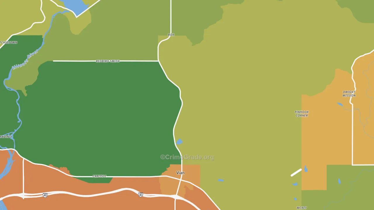 74962, OK Map of Theft Rates