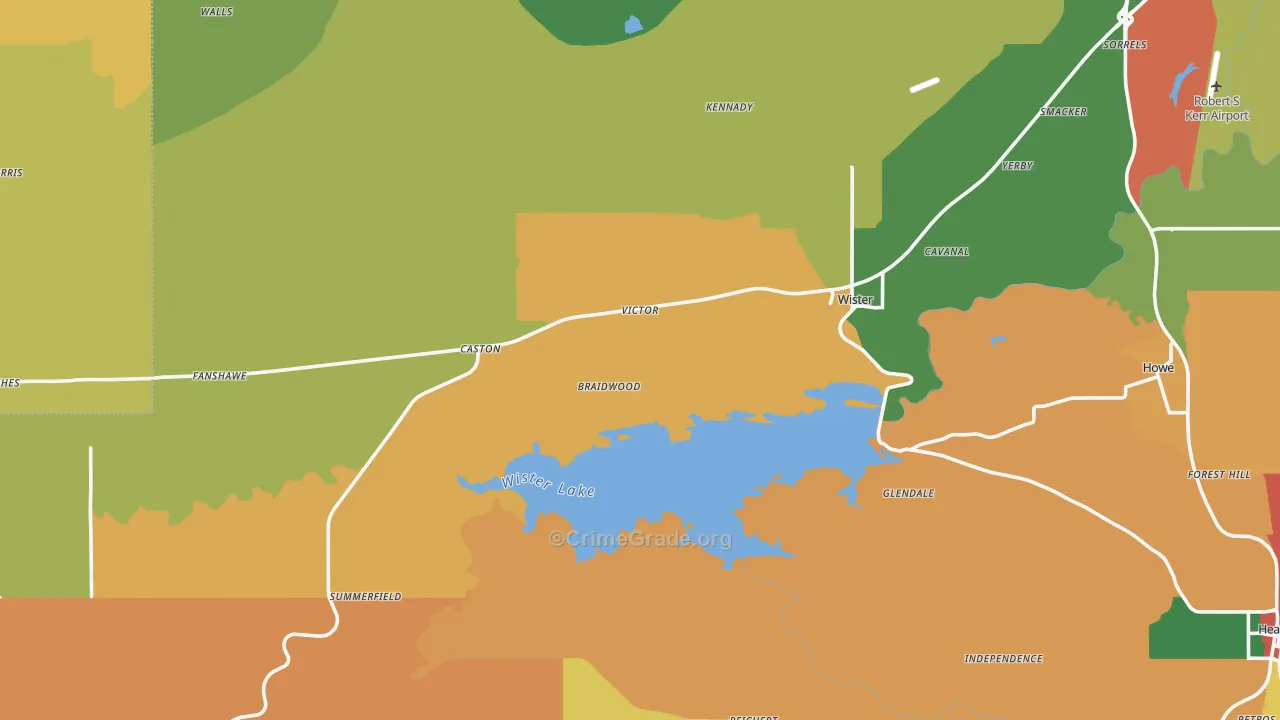 74966, OK Map of Theft Rates