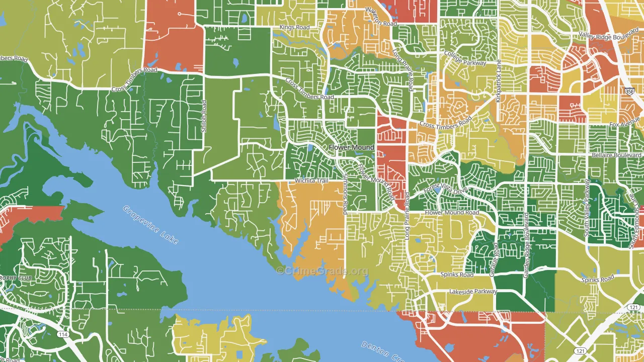 75022, TX Map of Theft Rates
