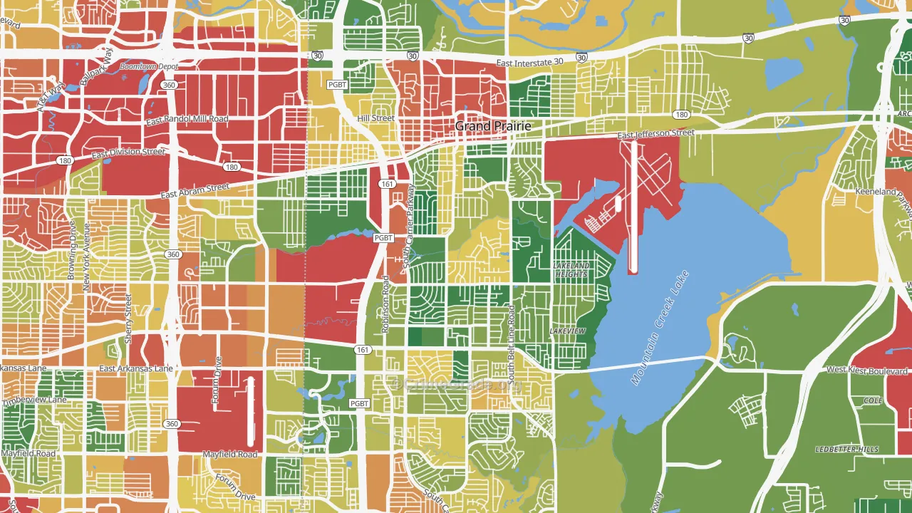 75051, TX Map of Theft Rates