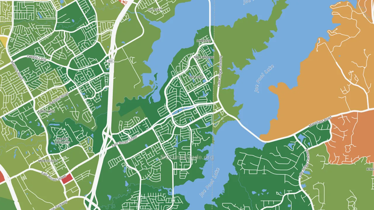 75054, TX Map of Theft Rates