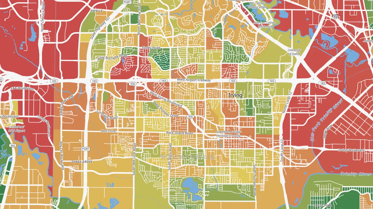 75061, TX Map of Theft Rates