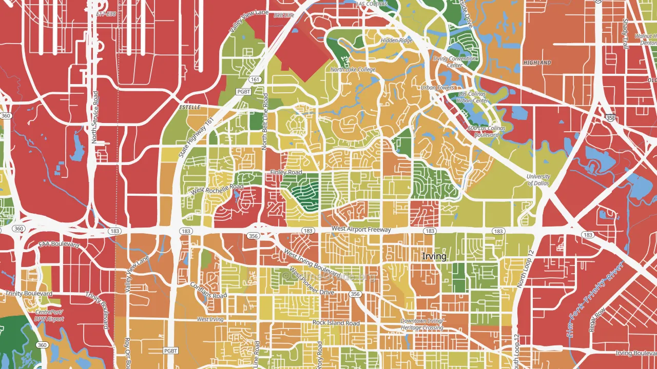 75062, TX Map of Theft Rates