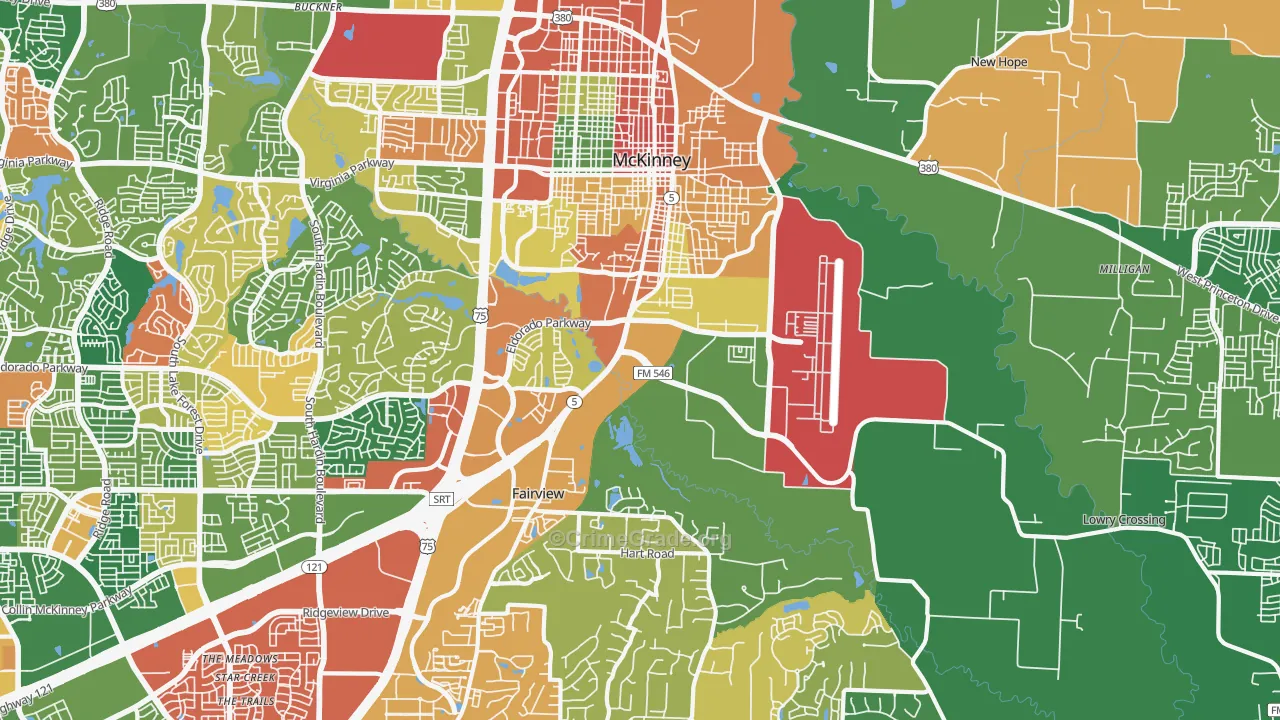 75069, TX Map of Theft Rates