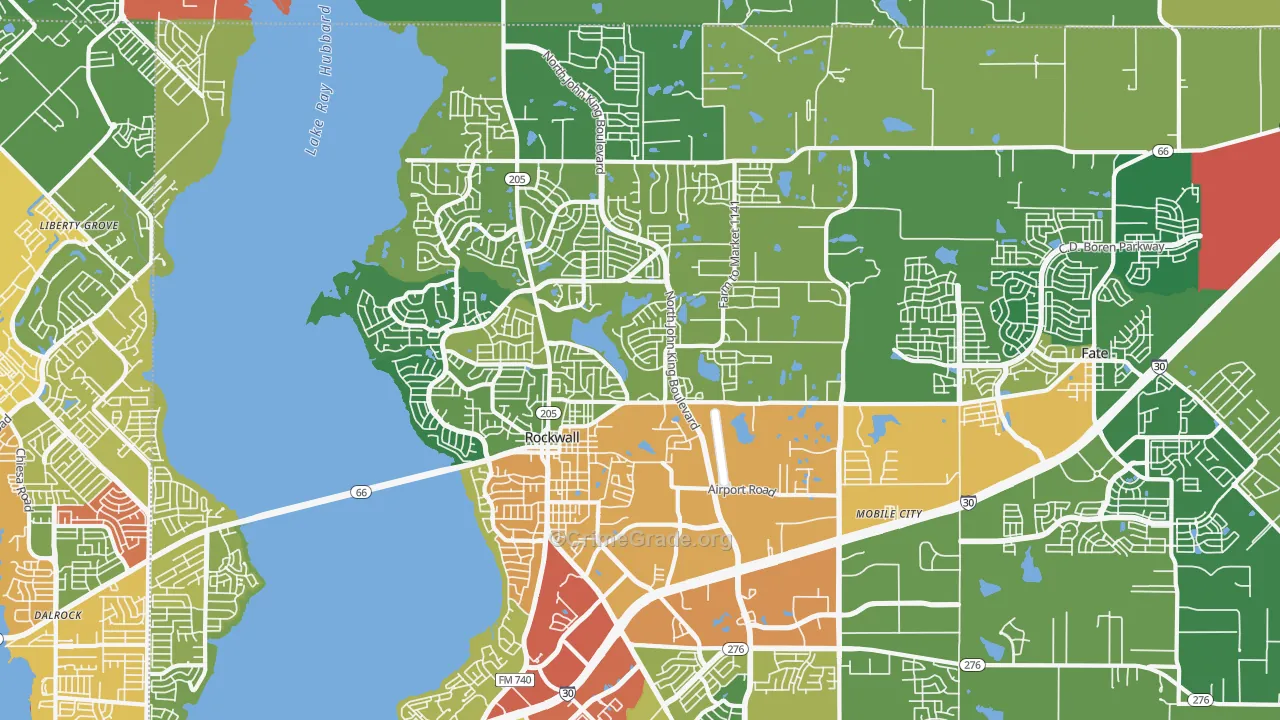 75087, TX Map of Theft Rates