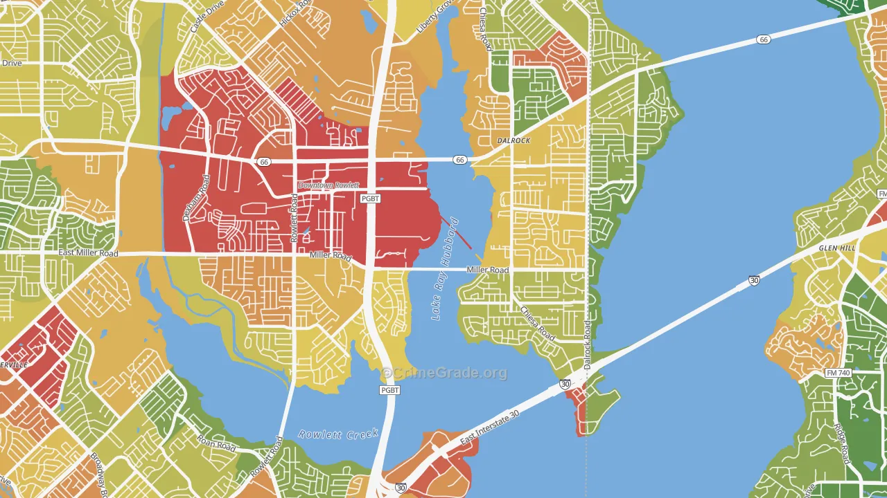 75088, TX Map of Theft Rates