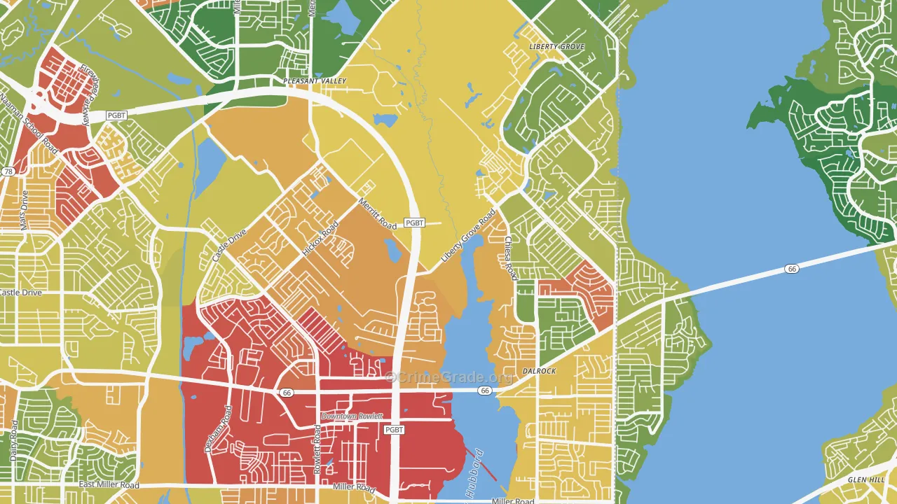 75089, TX Map of Theft Rates