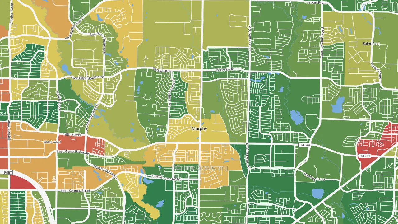 75094, TX Map of Theft Rates