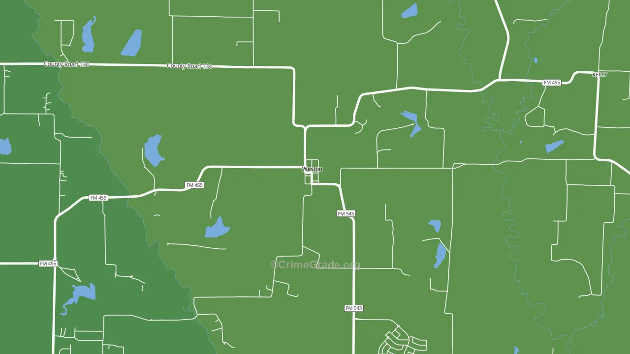 75097, TX Map of Theft Rates