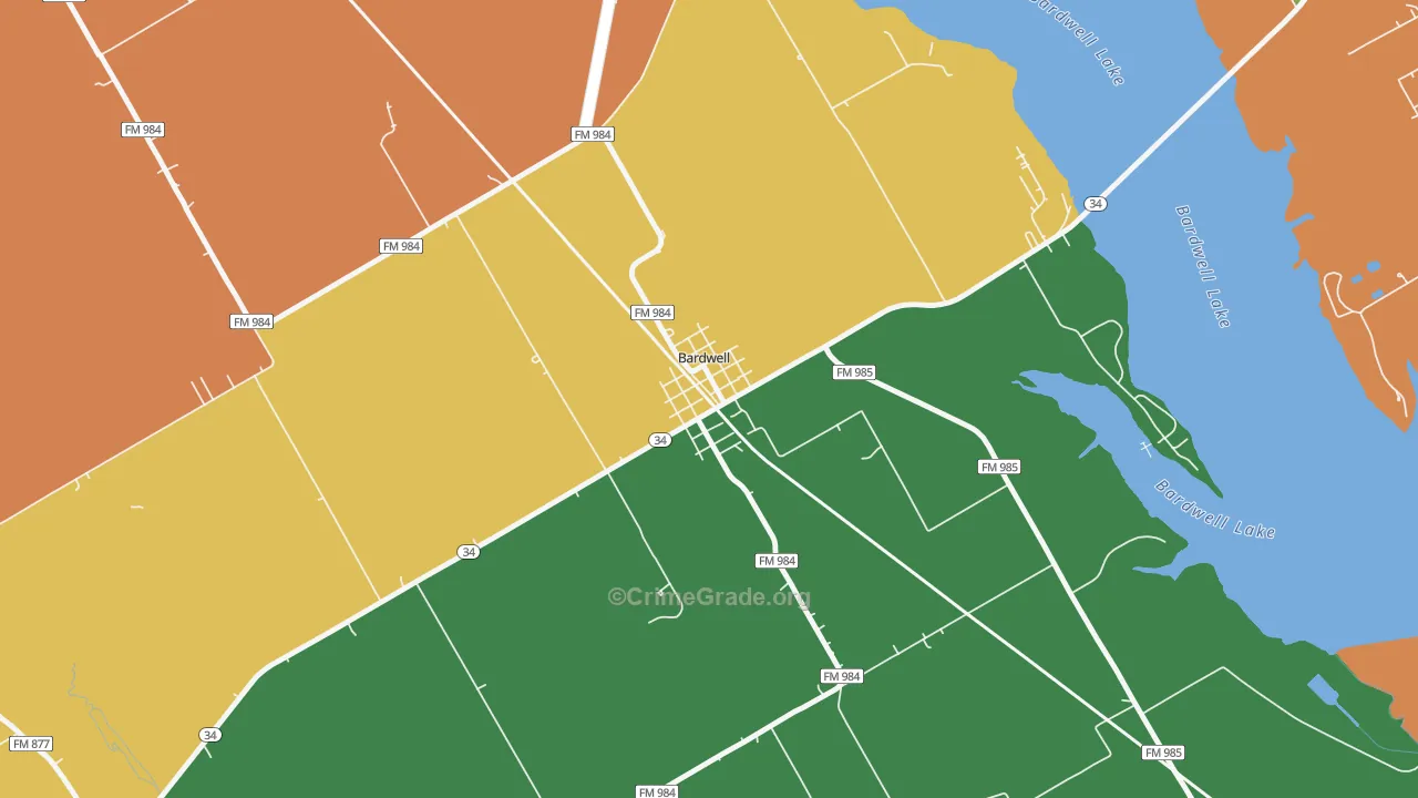 75101, TX Map of Theft Rates