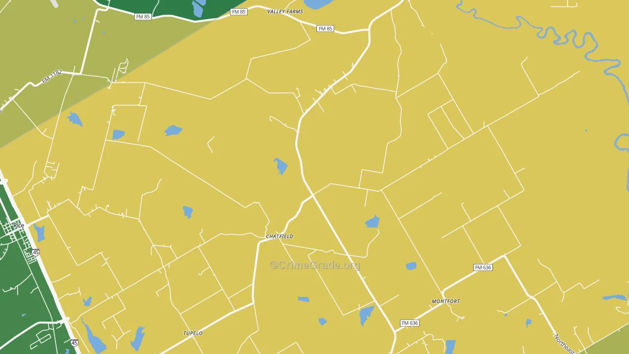 75105, TX Map of Theft Rates