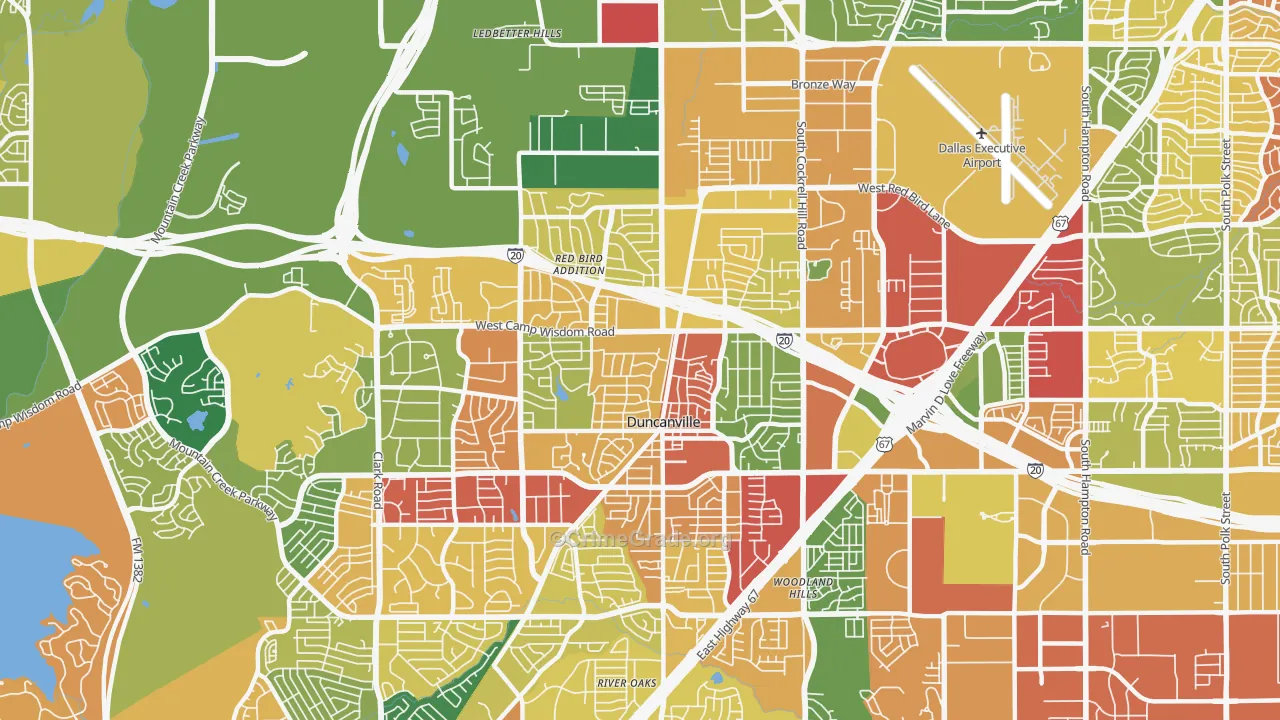 75116, TX Map of Theft Rates
