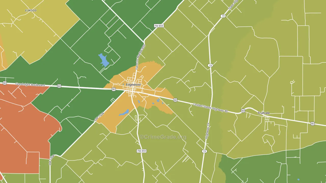 75117, TX Map of Theft Rates