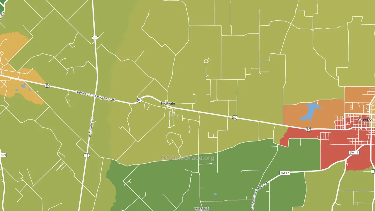 75127, TX Map of Theft Rates