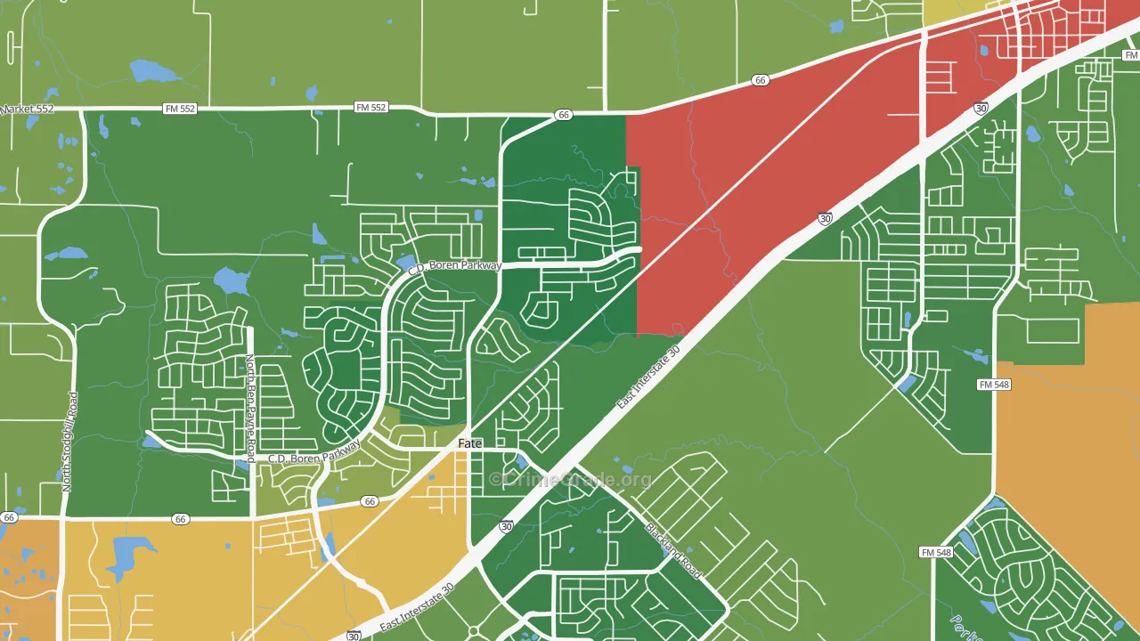 75132, TX Map of Theft Rates