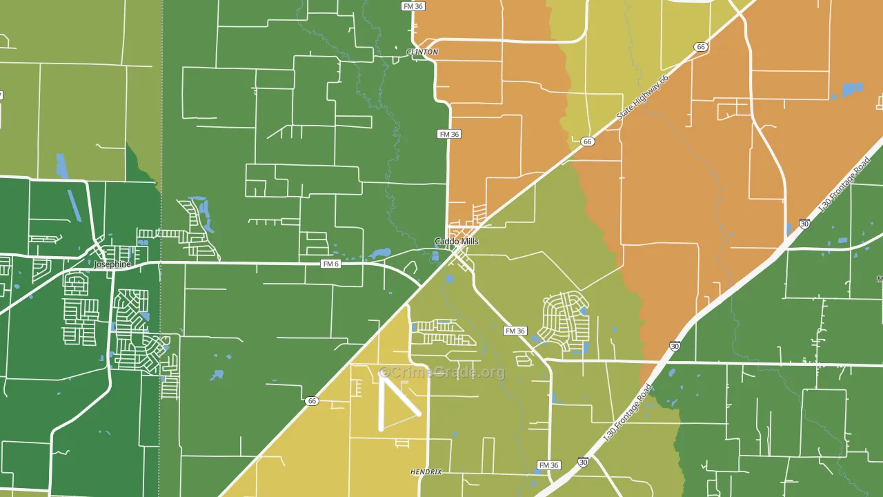 75135, TX Map of Theft Rates
