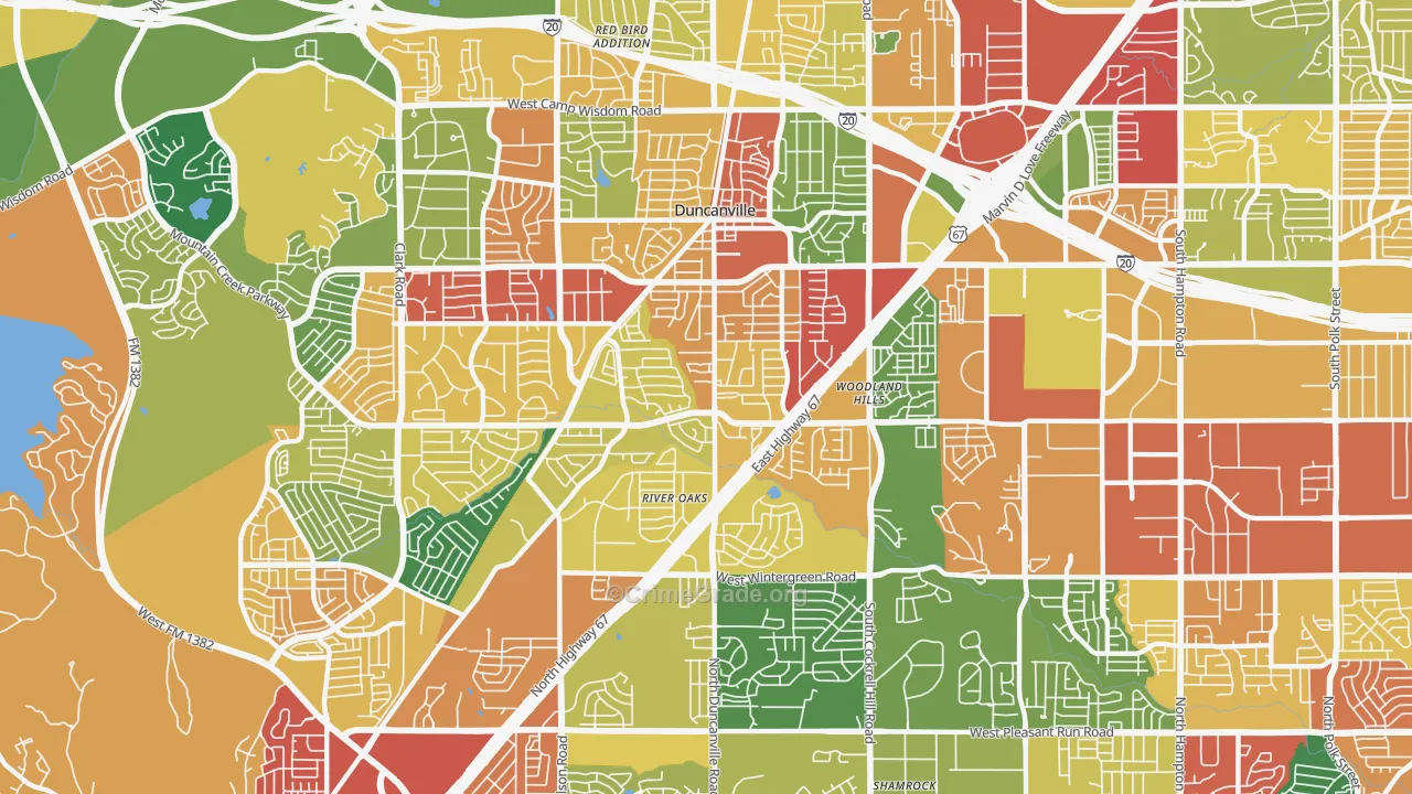 75137, TX Map of Theft Rates