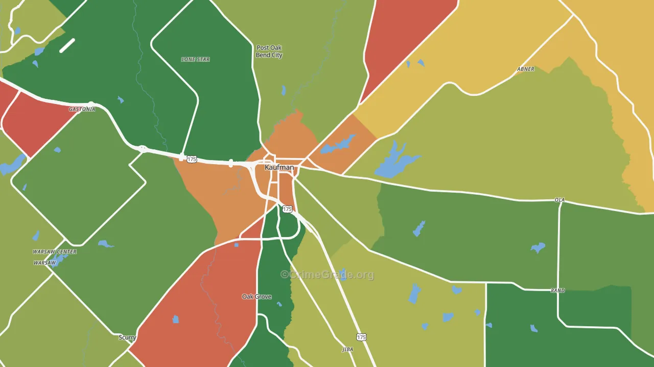75142, TX Map of Theft Rates