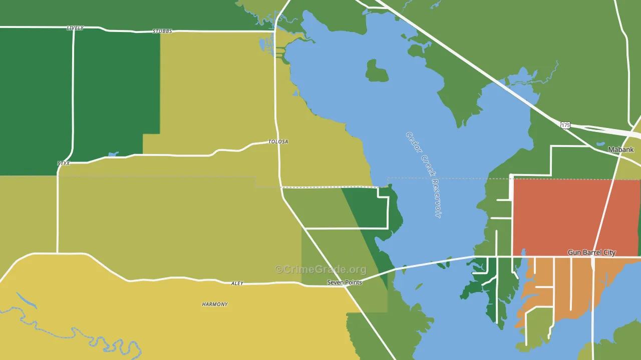 75143, TX Map of Theft Rates