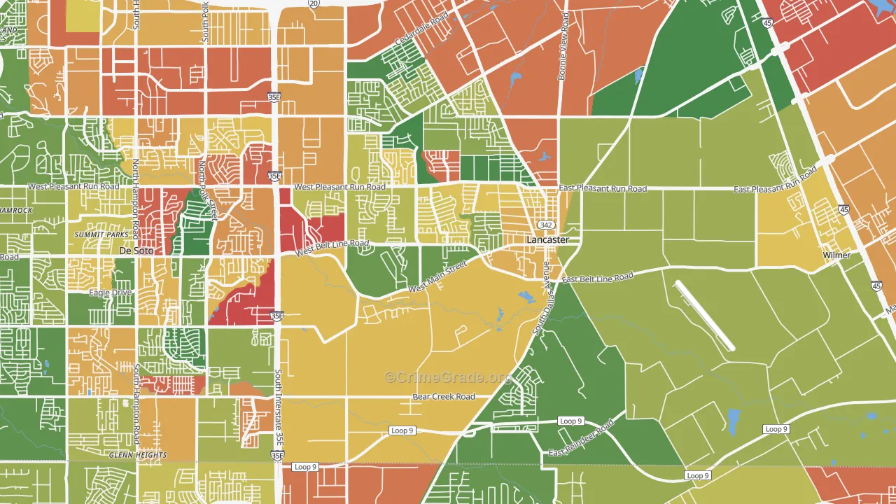 75146, TX Map of Theft Rates