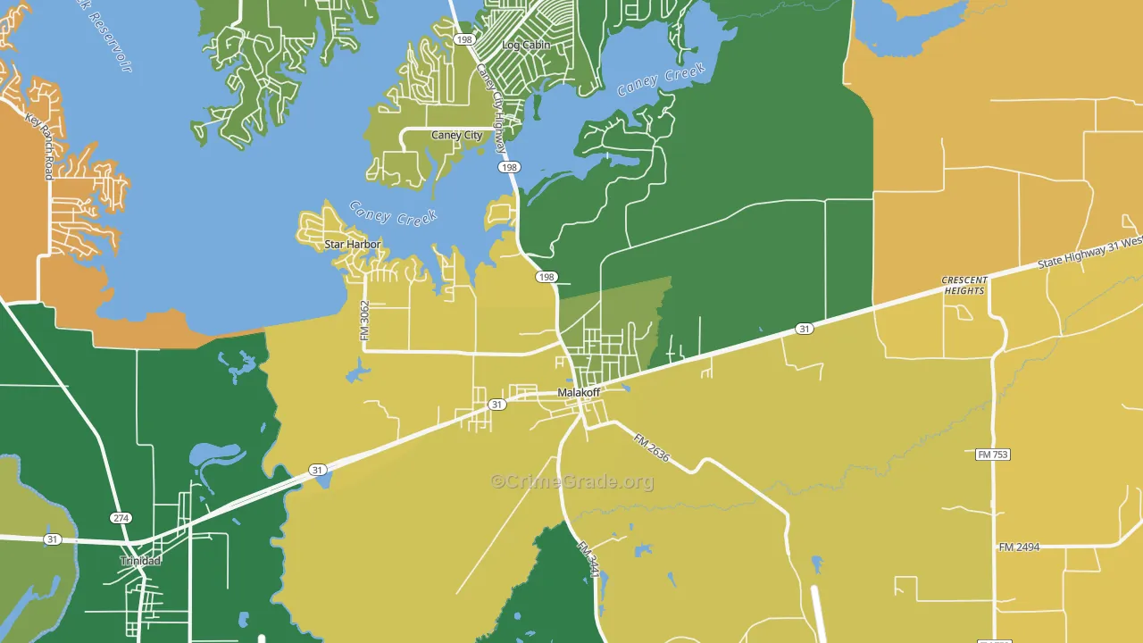 75148, TX Map of Theft Rates