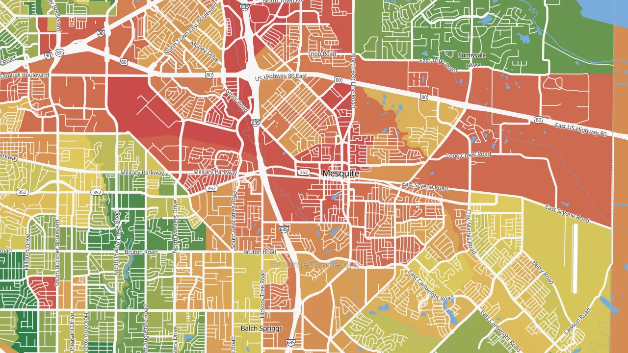 75149, TX Map of Theft Rates