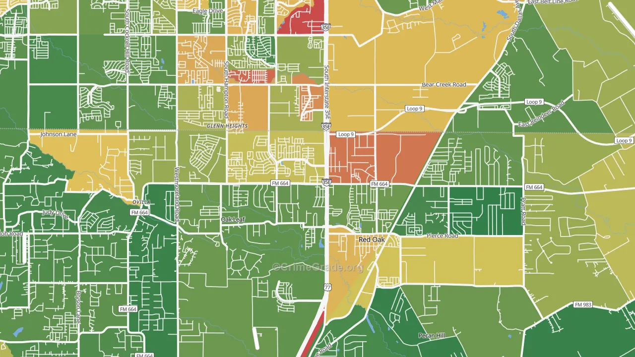 75154, TX Map of Theft Rates