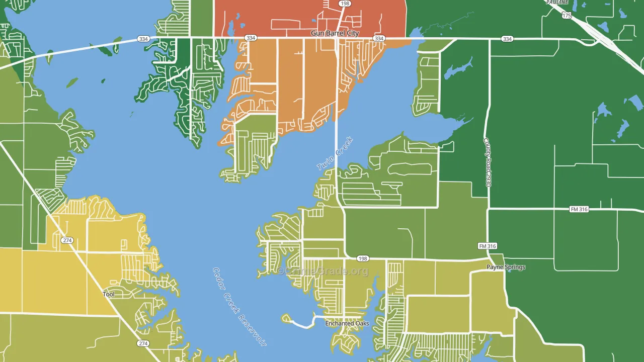75156, TX Map of Theft Rates