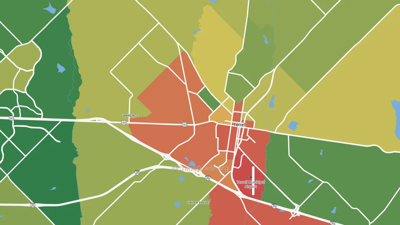 75160, TX Map of Theft Rates