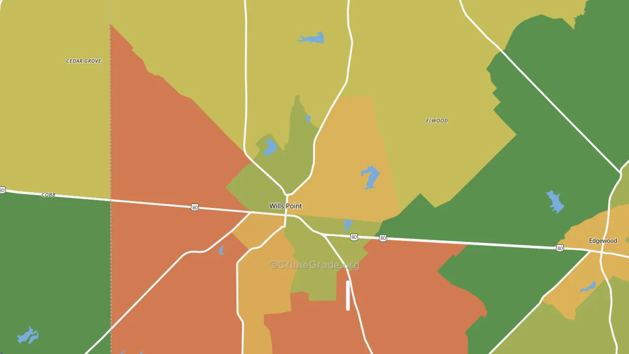 75169, TX Map of Theft Rates