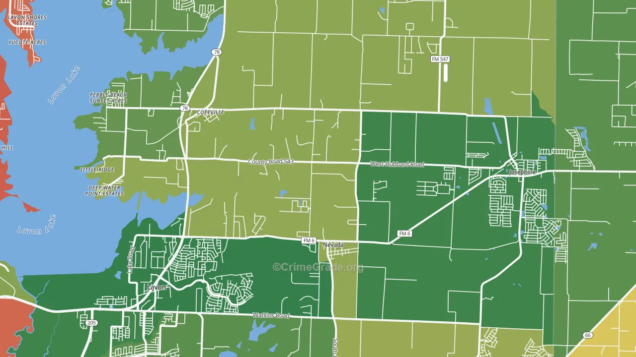 75173, TX Map of Theft Rates