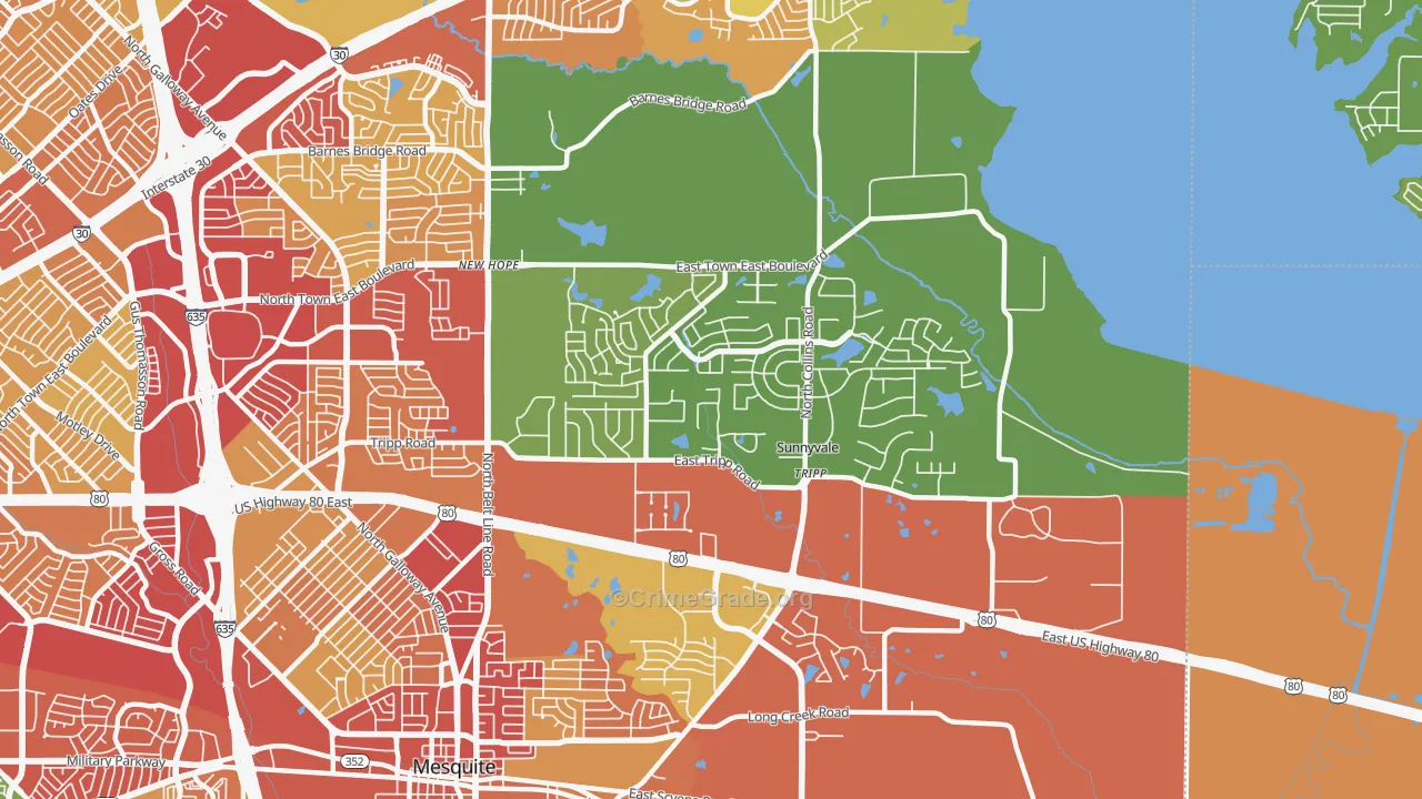 75182, TX Map of Theft Rates