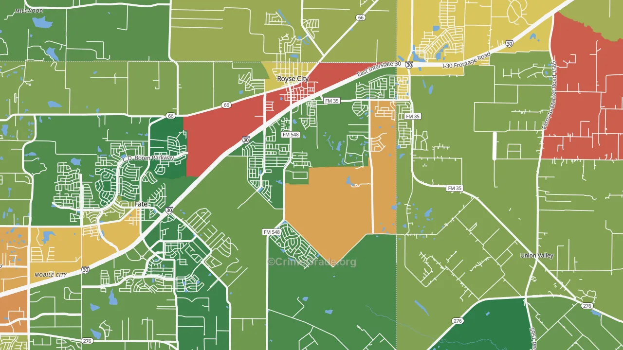 75189, TX Map of Theft Rates