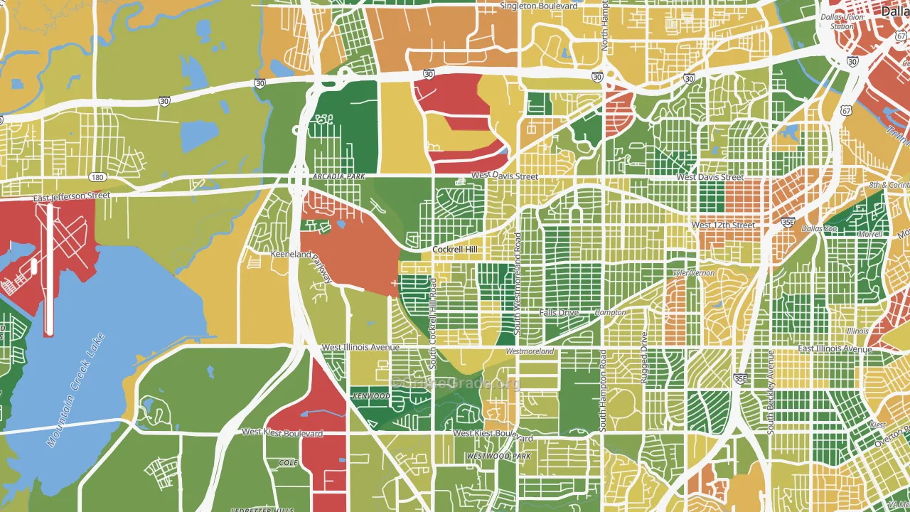 75211, TX Map of Theft Rates