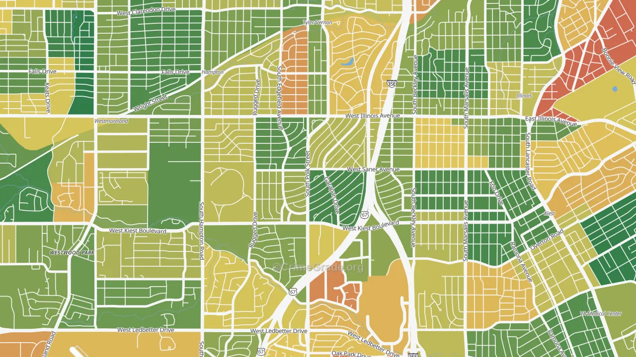 75224, TX Map of Theft Rates
