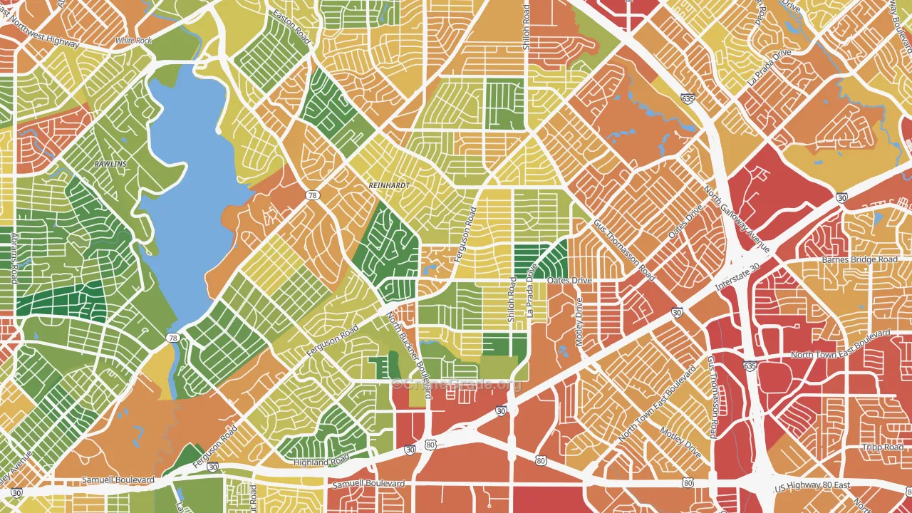 75228, TX Map of Theft Rates