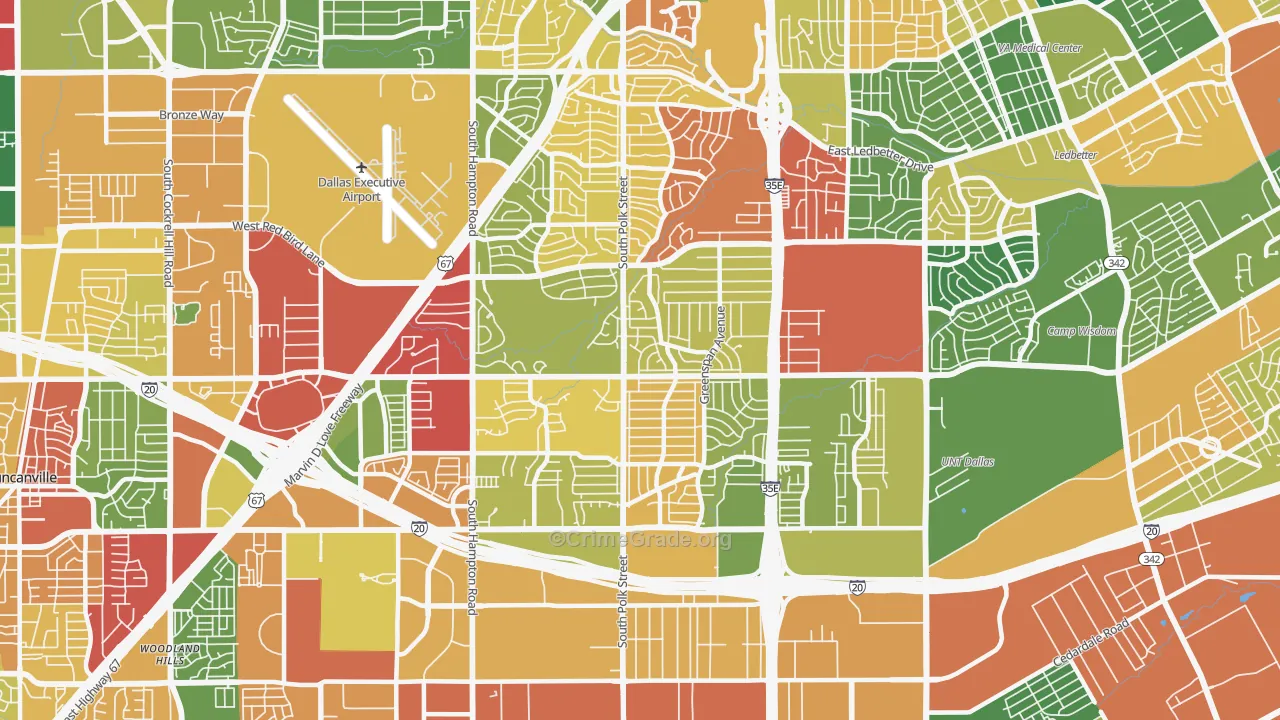 75232, TX Map of Theft Rates