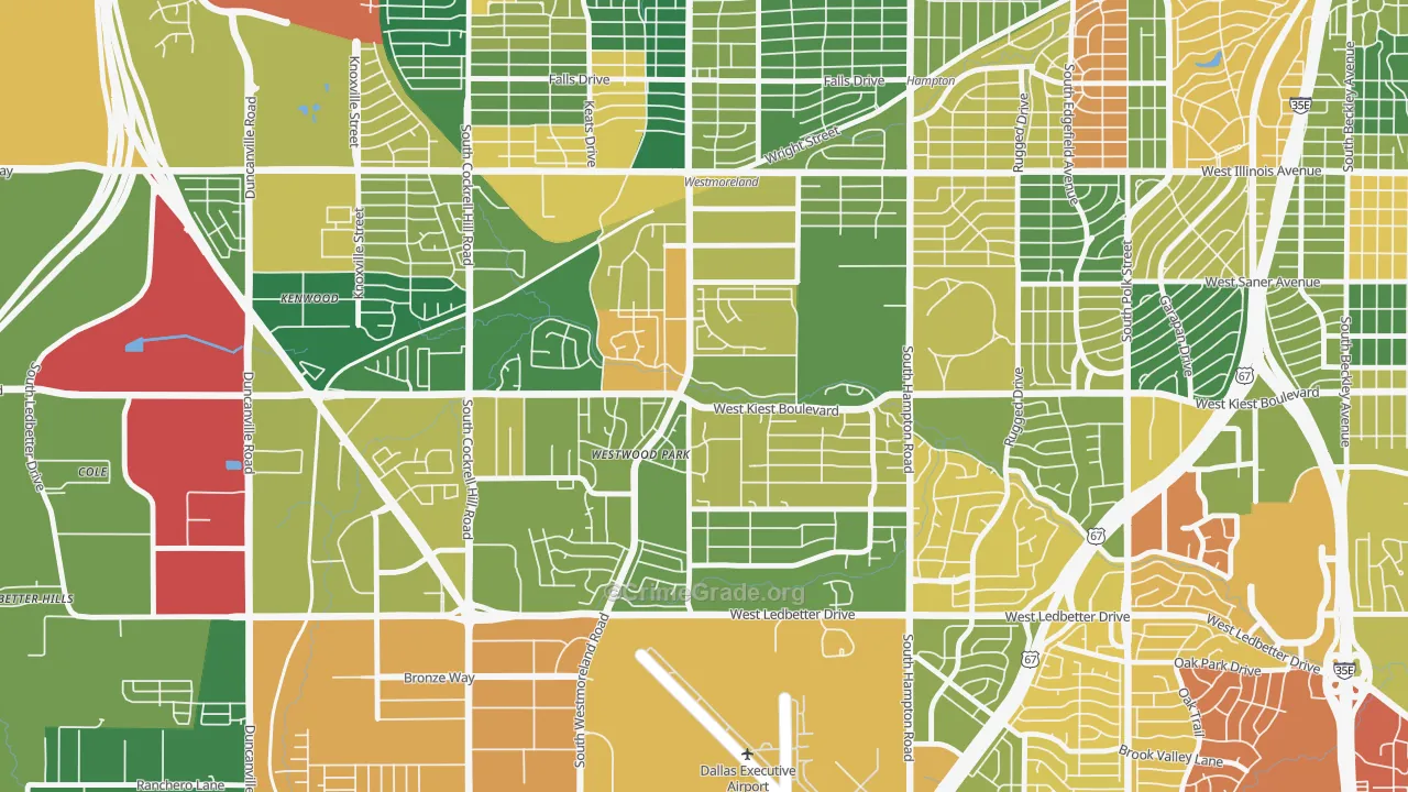 75233, TX Map of Theft Rates