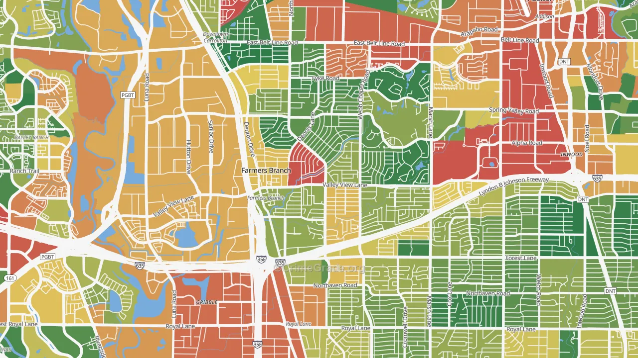 75234, TX Map of Theft Rates