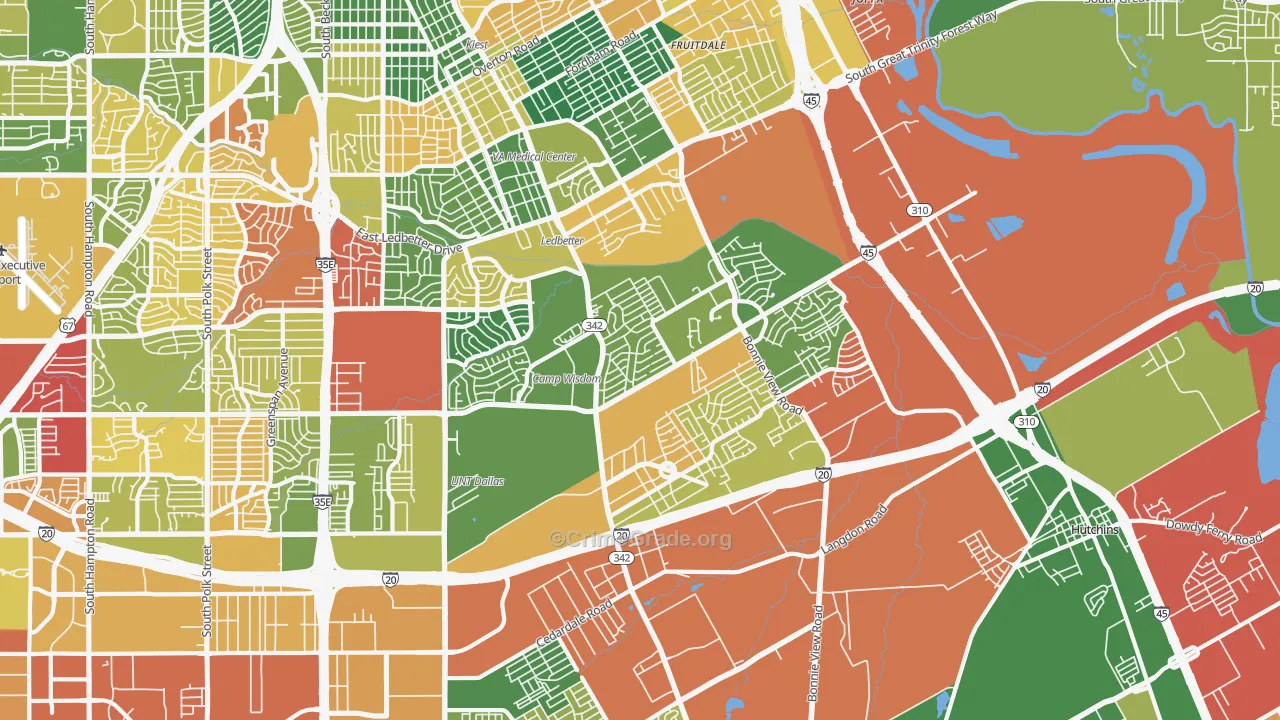 75241, TX Map of Theft Rates